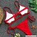 Eolgo Womens Swimsuit Sexy Solid Bikini Set Push-Up Padded Swimwear Front Cut Bathing Beachwear Red B07NC7ZWJ8